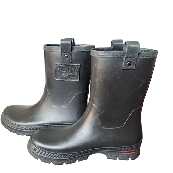 Polo Ralph Lauren Warrington Rain Boots Men's 11D - Black - Picture 12 of 15